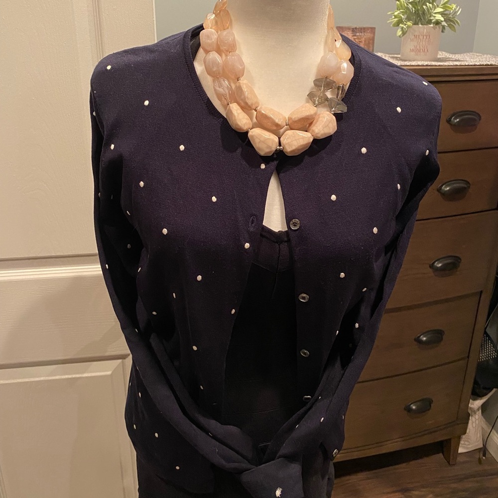 Lauren by Ralph Lauren navy cardigan size L